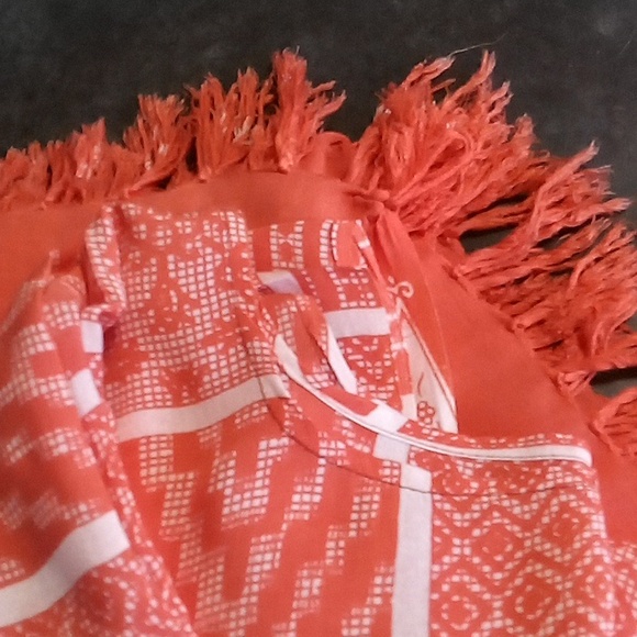 Stunning 2pc Orange Gaucho top & wrap - Picture 16 of 16